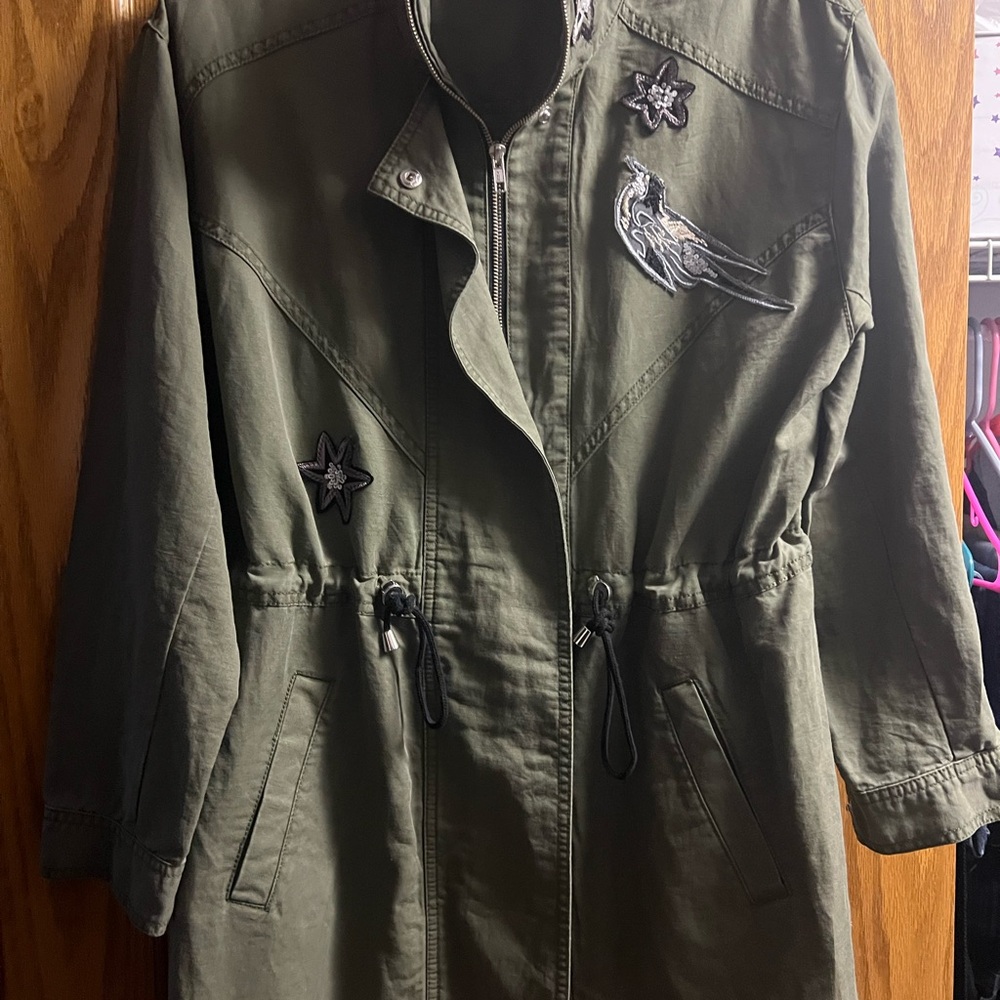 Embellished utility jacket